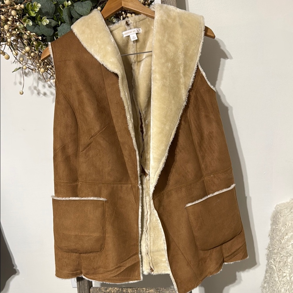 Westport 1962 Brown Faux Shearling Vest- XS